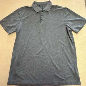 Adidas Primegreen Heathered Gray Polo Shirt Size Large
